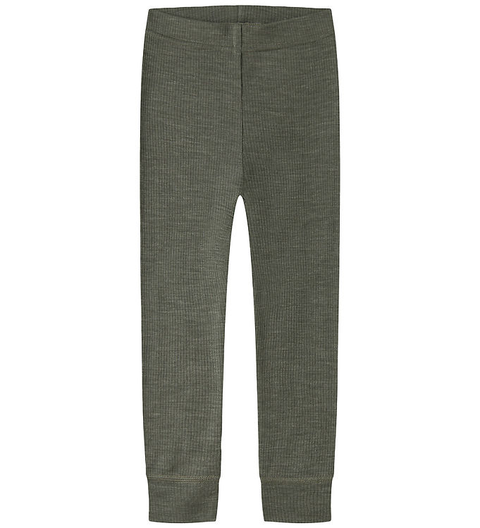 Name It Leggings - Uld - Rib - Noos - NmnWax - Mulled Basil