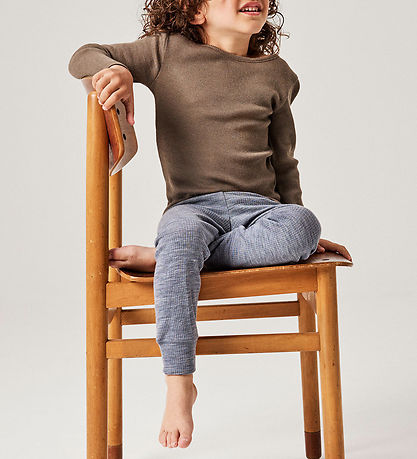Name It Leggings - Uld - Rib - Noos - NmnWax - Folkstone Gray