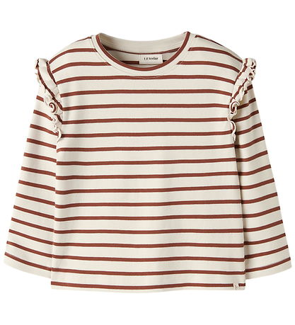 Lil Atelier Bluse - Loose - NmfLimia - Turtledove/Maple Syrup