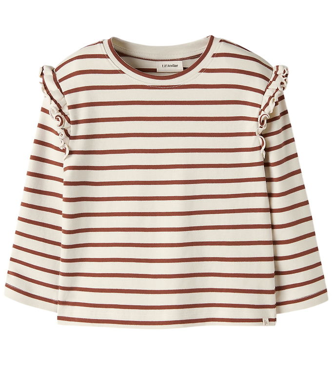 Lil Atelier Bluse - Loose - NmfLimia - Turtledove/Maple Syrup