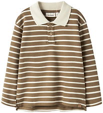 Lil' Atelier Polo shirt - Loose - NmmLimia - Kangaroo/Turtledove