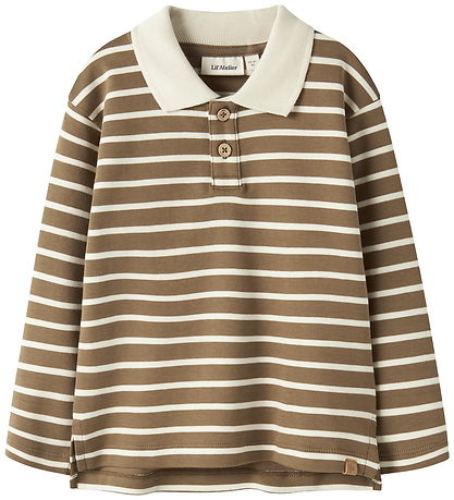 Lil Atelier Polobluse - Loose - NmmLimia - Kangaroo/Turtledove