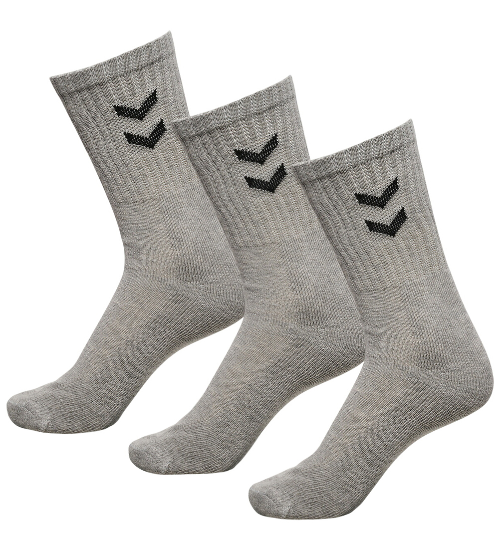 Hummel Chaussettes - 3 Pack - Grey Melange - Hummel - 4648 - Chaussettes 9 €