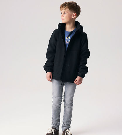 Name It Softshelljakke m. Fleece - NkmAlfa - Sort