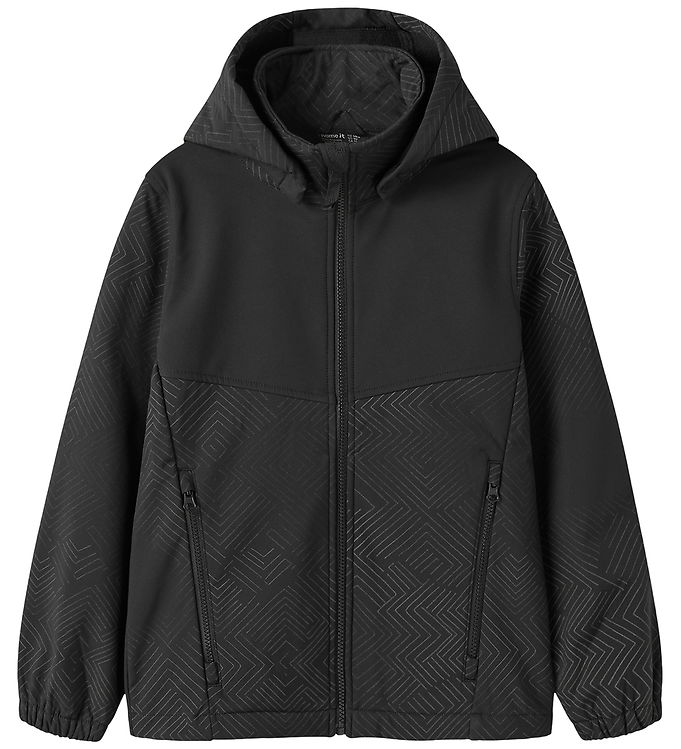 Name It Softshelljakke m. Fleece - NkmAlfa - Sort