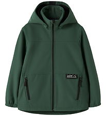 Name It Softshell m. Fleece - NkmAlfa - Jungle Green