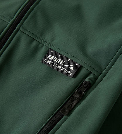 Name It Softshell m. Fleece - NkmAlfa - Jungle Green