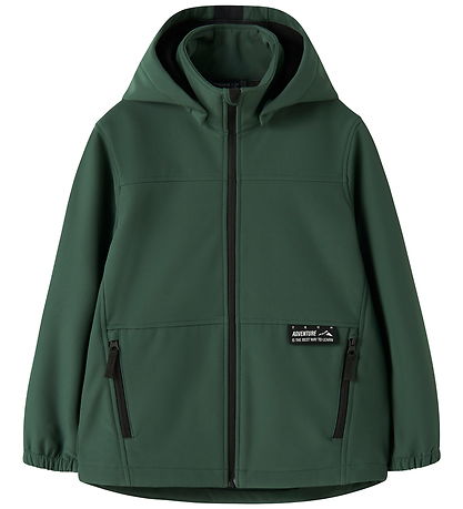 Name It Softshell m. Fleece - NkmAlfa - Jungle Green