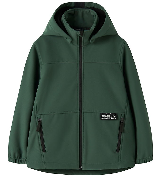 Name It Softshell m. Fleece - NkmAlfa - Jungle Green