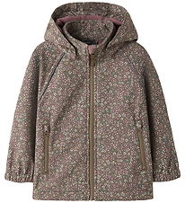 Name It Softshelljakke m. Fleece - NmfAlfa - Brown Lentil/Flower