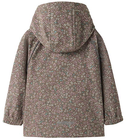 Name It Softshelljakke m. Fleece - NmfAlfa - Brown Lentil/Flower