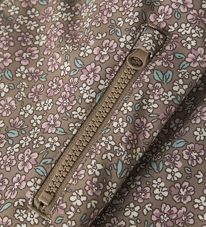 Name It Softshelljakke m. Fleece - NmfAlfa - Brown Lentil/Flower