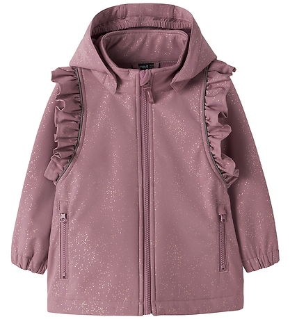 Name It Softshelljakke m. Fleece - NmfAlfa - Wistful Mauve