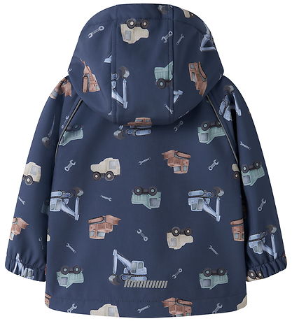 Name It Softshelljakke m. Fleece - NmmAlfa - Oceana/Construction
