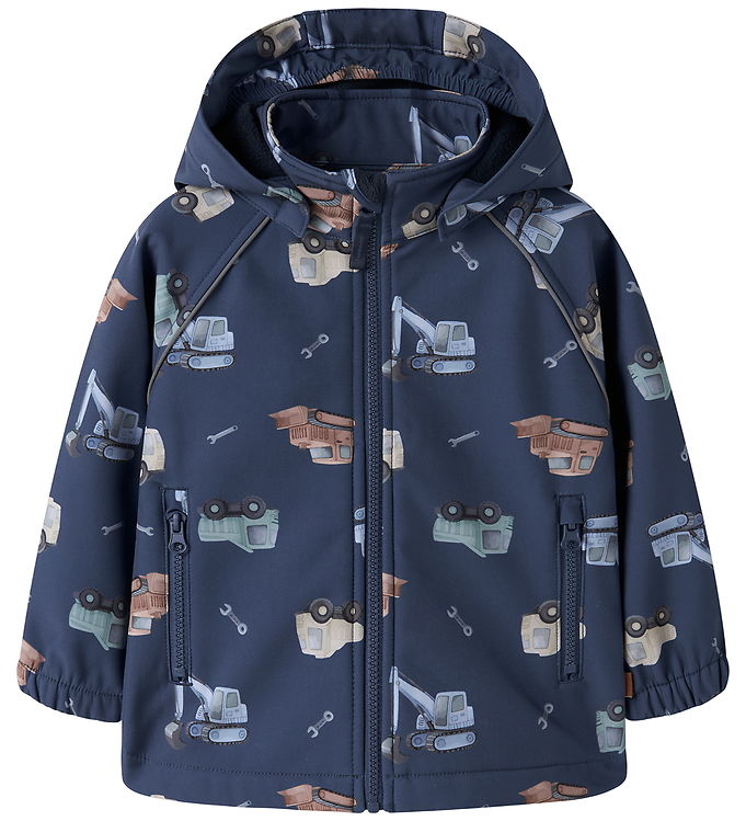 Name It Softshelljakke m. Fleece - NmmAlfa - Oceana/Construction