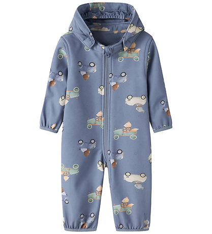 Name It Softshelldragt m. Fleece - NbmAlfa - Country Blue/Cute E