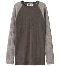 Name It Bluse - Uld - NkmWang - Morel/Satellites Sleeve