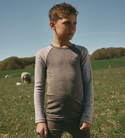 Name It Bluse - Uld - NkmWang - Morel/Satellites Sleeve