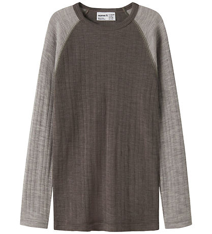 Name It Bluse - Uld - NkmWang - Morel/Satellites Sleeve