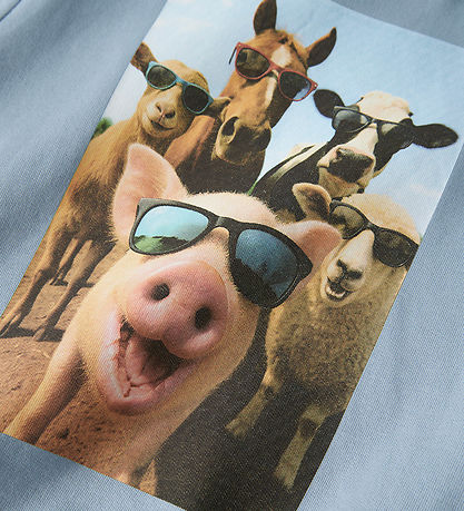 Name It Sweatshirt - NmmVoto - Ashley Blue/Farm Animals