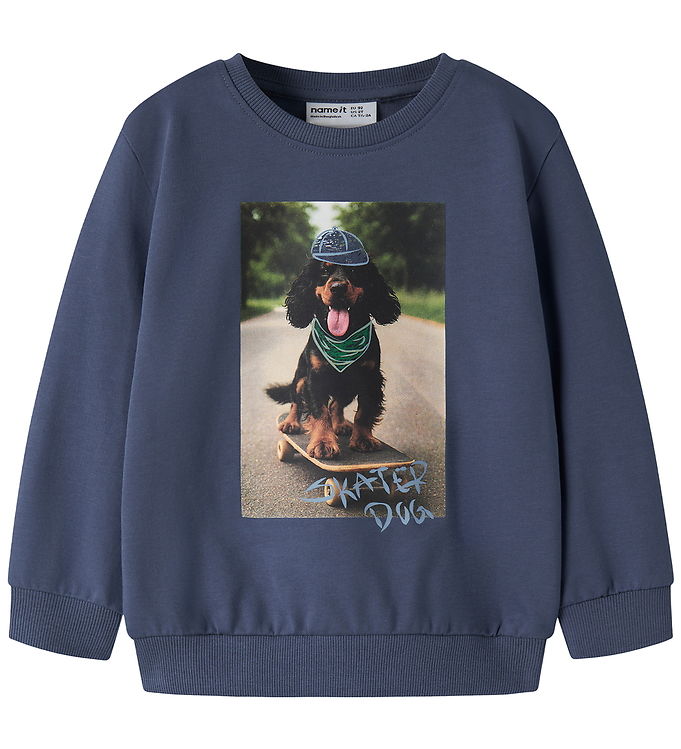 Name it Sweatshirt - NmmVoto - Vintage Indigo/Skater Dog
