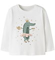 Name It Bluse - NmfVeen - Bright White/Dino Princess