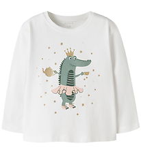 Name It Blouse - NmfVeen - Bright White/Dino Princess