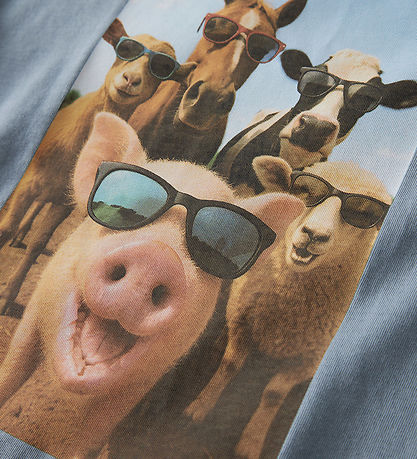Name It Bluse - NmmVoto - Ashley Blue/Farm Animals