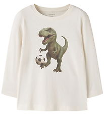 Name It Bluse - NmmVoto - Antique White/Dino Football