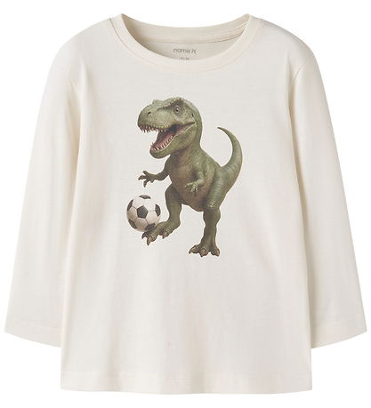 Name It Bluse - NmmVoto - Antique White/Dino Football