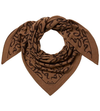 Lala Berlin Tørklæde - Cashmere - Triangle Lalagram M - Tawny
