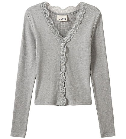 Sofie Schnoor Cardigan - Rib - Viskose - AnyiaSY - Grey Melange