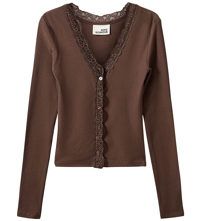 Sofie Schnoor Cardigan - Rib - Viskose - AnyiaSY - Brun