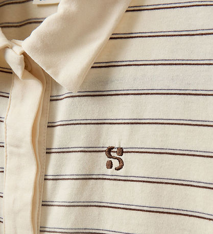 Sofie Schnoor Polobluse - CalliaSY - Off White Striped