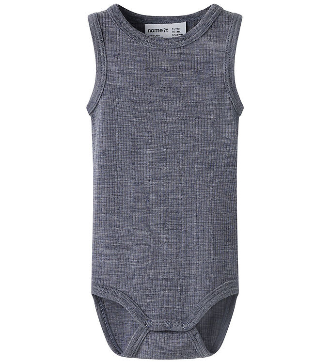 Name It Body u/æ - Uld - Rib - NbnWax - Folkstone Gray
