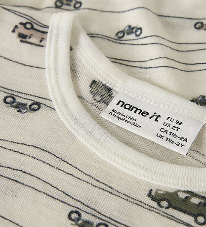 Name It Bluse - Uld - NmmWang - Snow White/Highway
