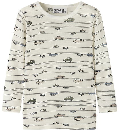 Name It Bluse - Uld - NmmWang - Snow White/Highway