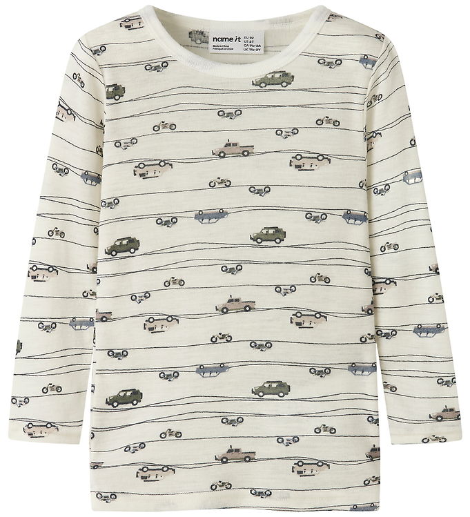 Name It Bluse - Uld - NmmWang - Snow White/Highway