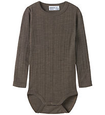 Name It Bodysuit l/s - Wool - NmmWang - Morel