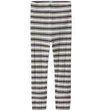 Name It Leggings - Uld - NmmWang - Snow White/MOREL/FOLKSTONE GR