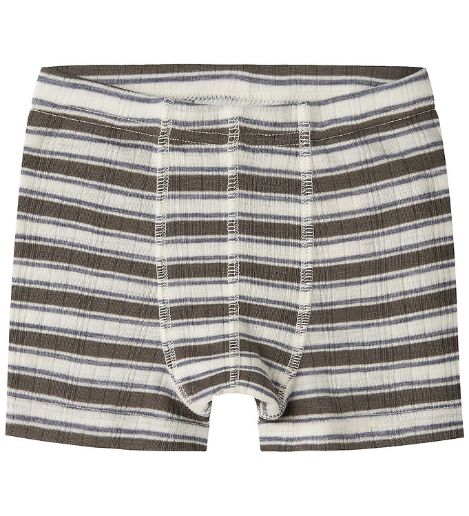 Name It Boxershorts - Uld - NmmWang - Snow White/MOREL/FOLKSTONE