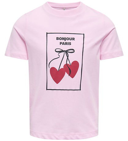Kids Only T-shirt -KogLila - Pink Lady/bonjour