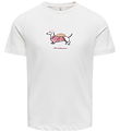 Kids Only T-shirt -KogLila - Cloud Dancer/Dog