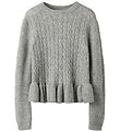 Name It Bluse - Strik - NkfLinda - Grey Melange