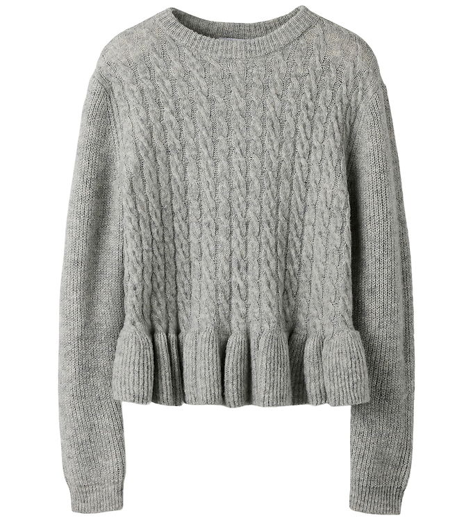 Name It Bluse - Strik - NkfLinda - Grey Melange
