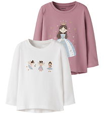 Name It Bluser - 2-pak - NmfVix - Lilas/Bright White Faries