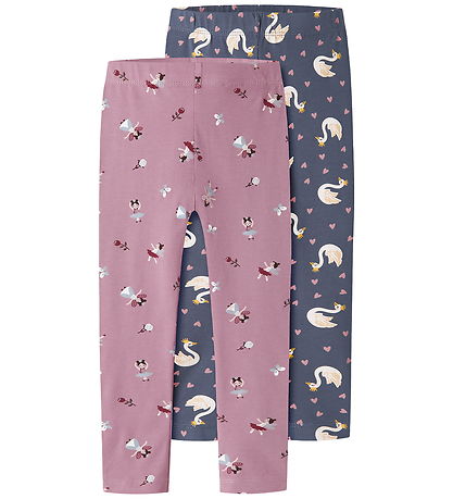 Name It Leggings - NmfVivian - 2Pak - Lilas/Vintage Indigo