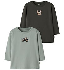 Name It Bluse - 2-pak - NmmLance - Green Milieu/Peat