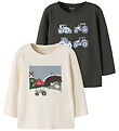 Name It Bluser - 2-pak - NmmVictor - Peat/Antique White
