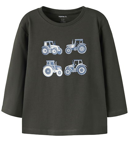 Name It Bluser - 2-pak - NmmVictor - Peat/Antique White